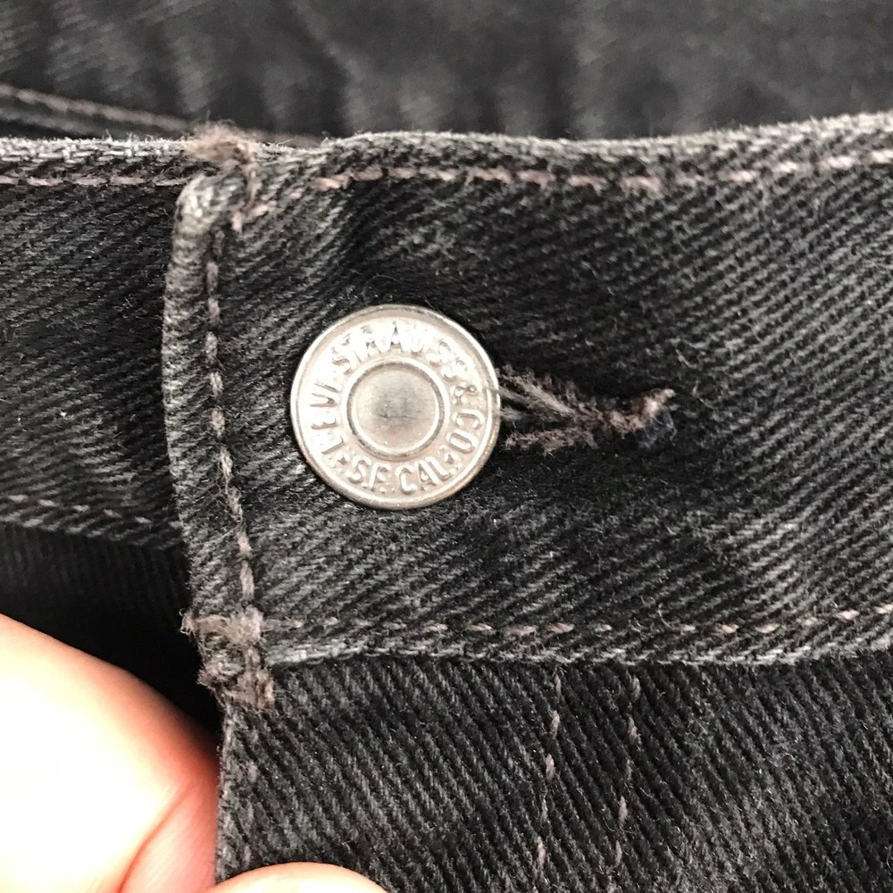Levis 550 Jeans Women 16 MIS M Black High‎ Rise Tapered Relaxed Fit USA 90s Vtg